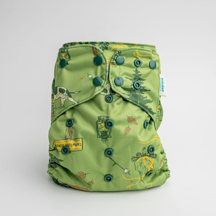 Nature: Essentials Pocket Cloth Diaper with Athletic Wicking Jersey, Grows with your Baby
