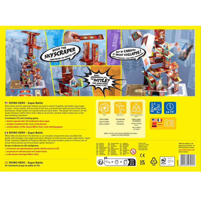Rhino Hero - Super Battle Stacking Game - Nature Baby Outfitter