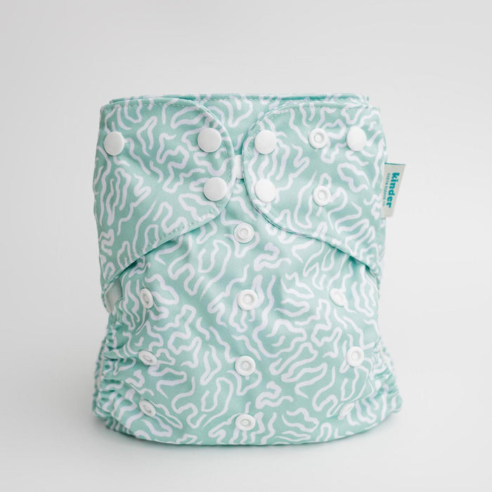 Abstract: Essentials Pocket Cloth Diaper with Athletic Wicking Jersey, Grows with your Baby