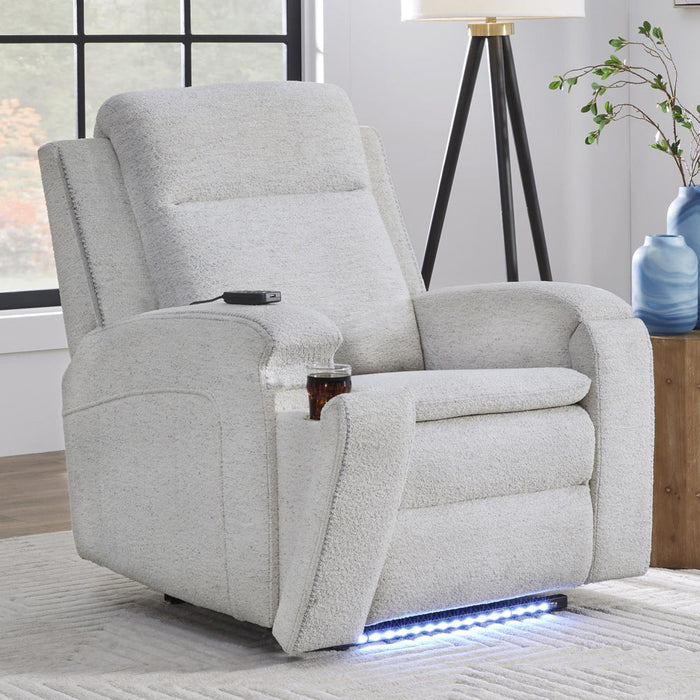 Reagan Power Recliner with Auto Glide, Power Headrest, Heat, Massage and Lights