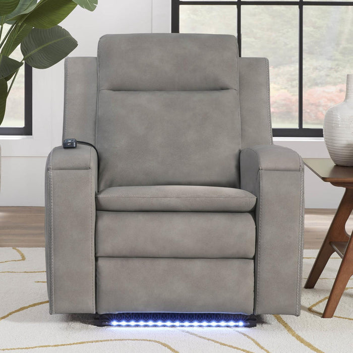 Reagan Power Recliner with Auto Glide, Power Headrest, Heat, Massage and Lights