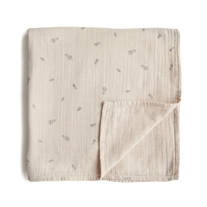 Organic Cotton Muslin Swaddle Blanket - Nature Baby Outfitter