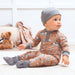 Wild Wrangler/Brown Western Bamboo Henley Romper for Babies - Nature Baby Outfitter