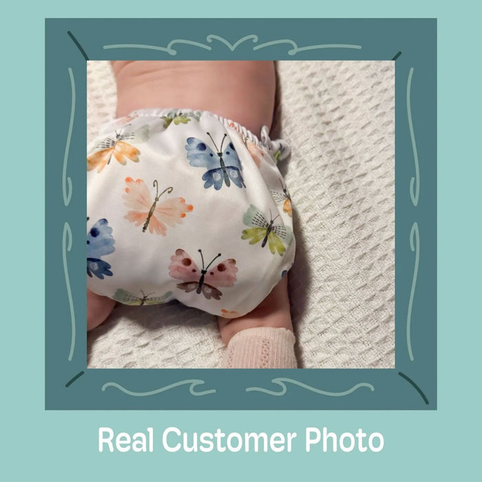 Animals and Insects: Essentials Pocket Cloth Diaper with Athletic Wicking Jersey, Grows with your Baby
