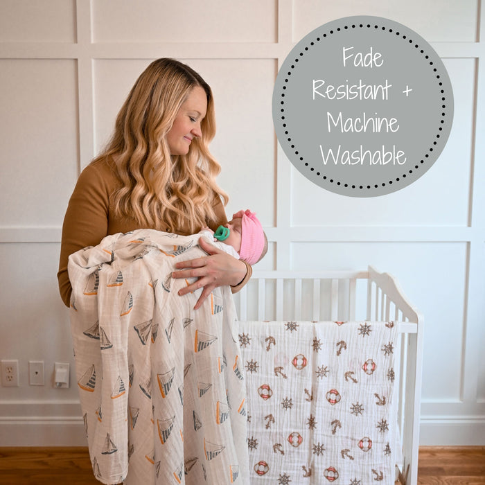 Sailing Away Swaddle Blanket