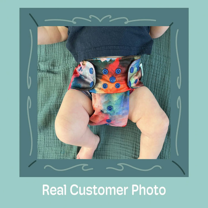 Abstract: Essentials Pocket Cloth Diaper with Athletic Wicking Jersey, Grows with your Baby
