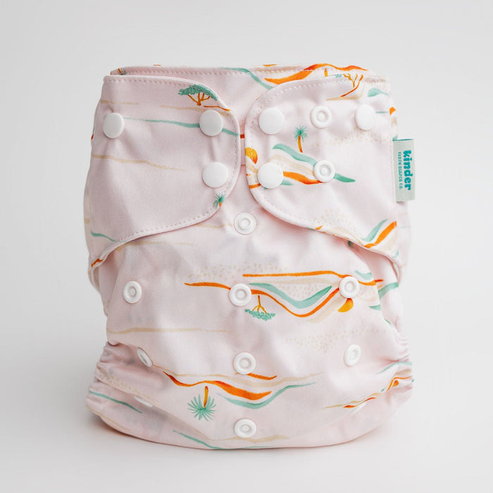 Nature: Essentials Pocket Cloth Diaper with Athletic Wicking Jersey, Grows with your Baby