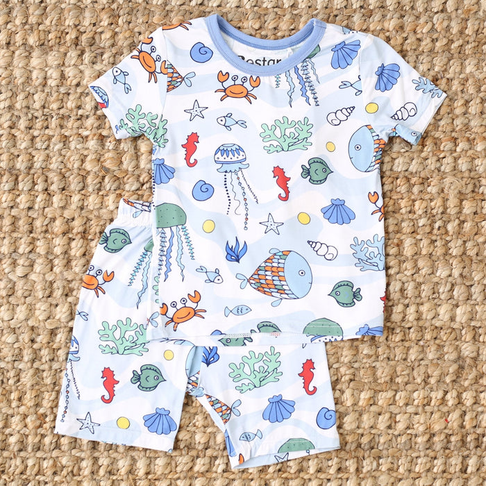 Sea  Swirls Shorts PJs