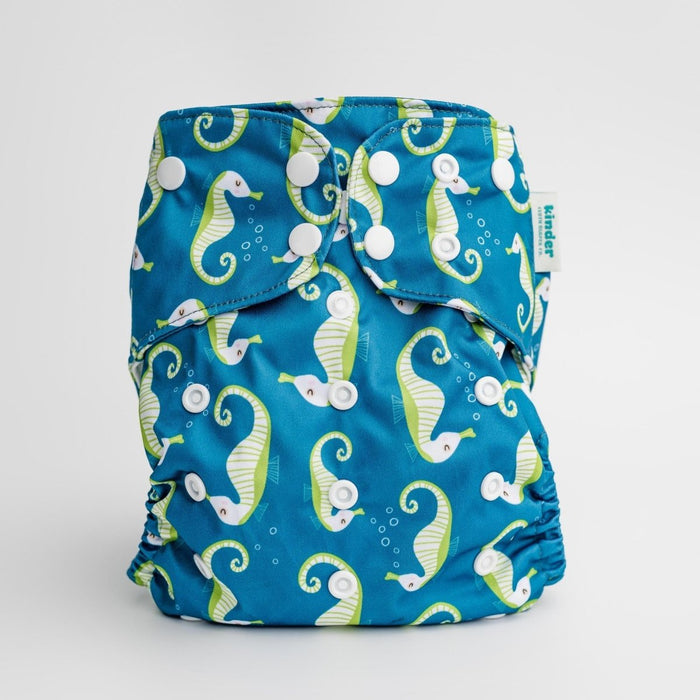 Animals and Insects: Essentials Pocket Cloth Diaper with Athletic Wicking Jersey, Grows with your Baby