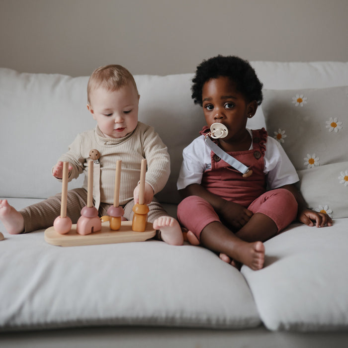 Linen Pacifier Clip 2-Pack - Nature Baby Outfitter