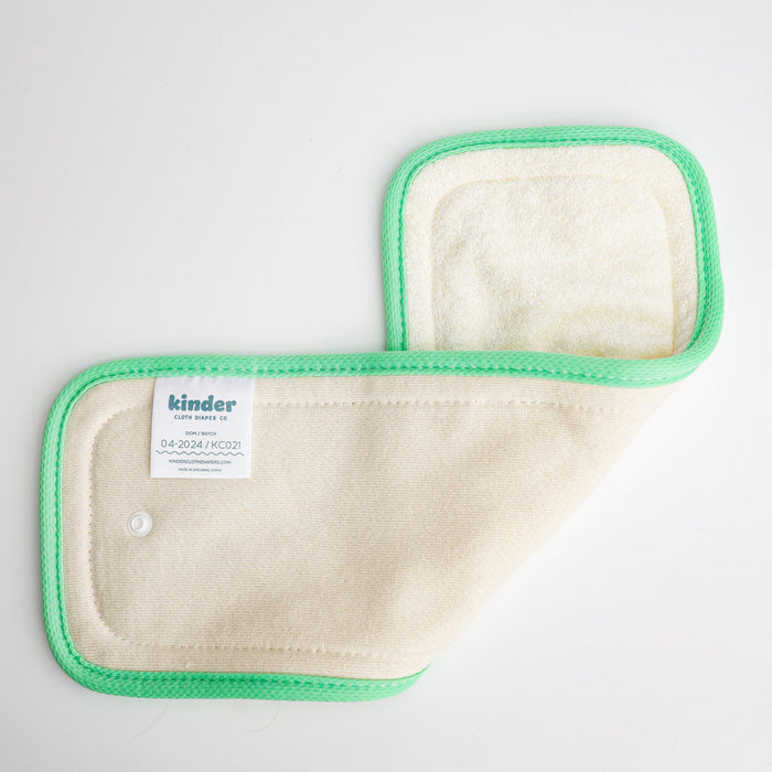 Heavy - Green - Essential Cloth Diaper Insert - Hemp Cotton Bamboo Viscose
