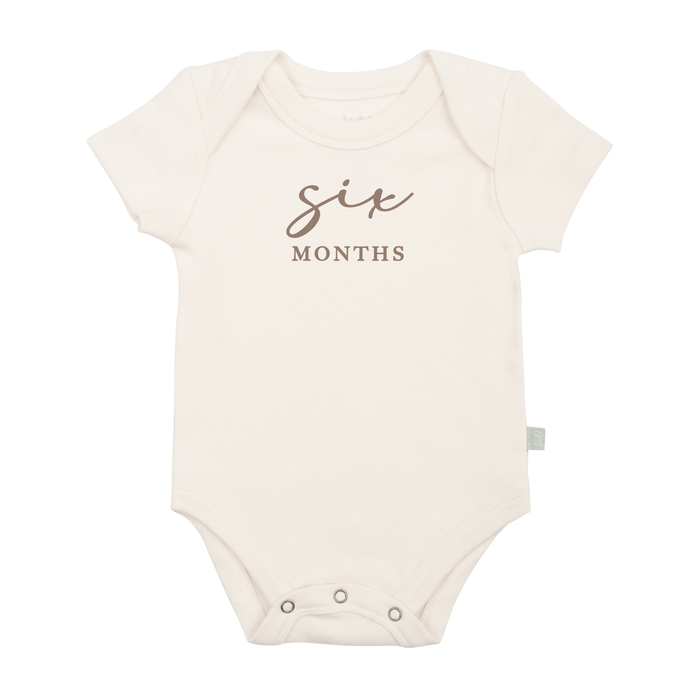 graphic bodysuit | six months milestone taupe