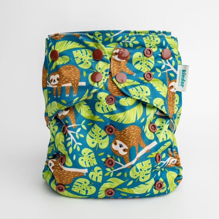Animals and Insects: Essentials Pocket Cloth Diaper with Athletic Wicking Jersey, Grows with your Baby