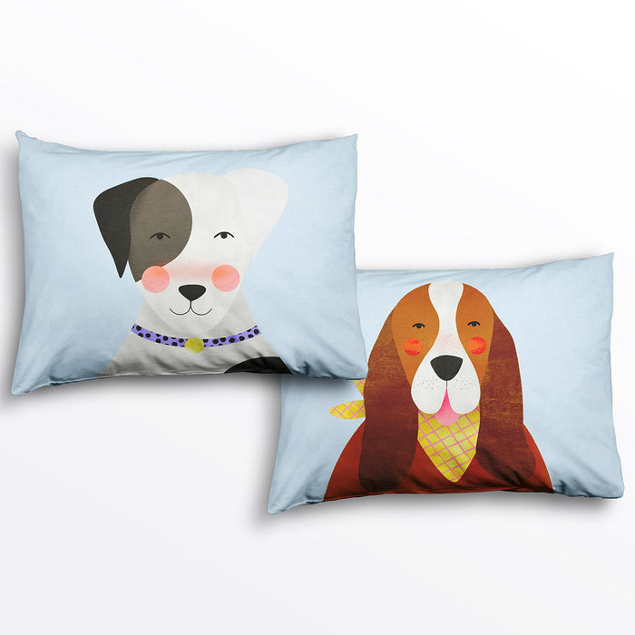 2-pack Dog Print Standard Size Pillowcases - Nature Baby Outfitter