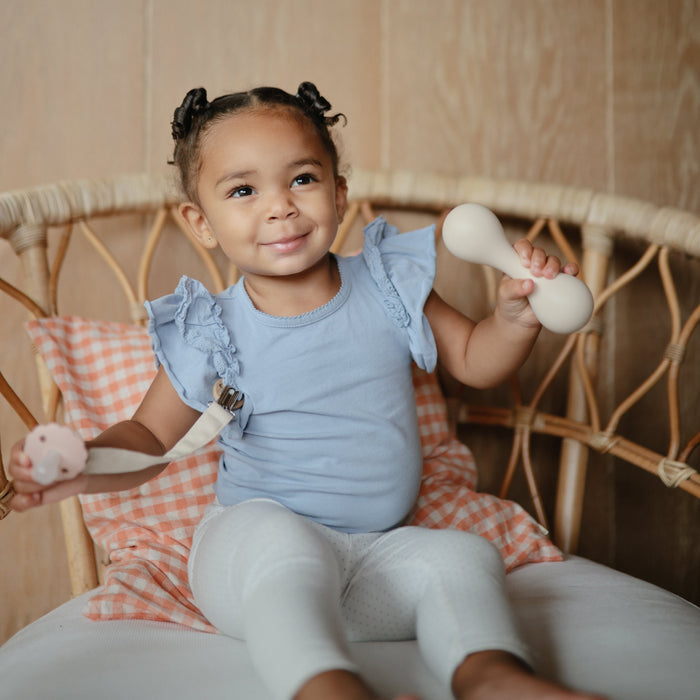 Linen Pacifier Clip 2-Pack - Nature Baby Outfitter