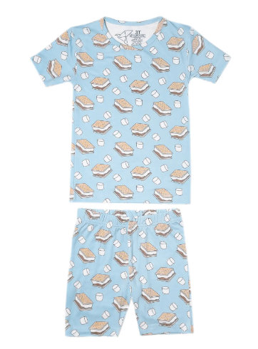 S'mores Two-Piece Short Sleeve Pajamas