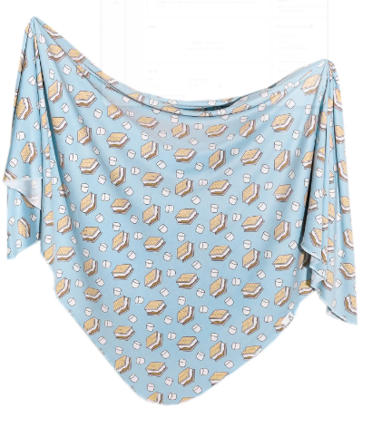 S'mores Large Premium Knit Swaddle Blanket