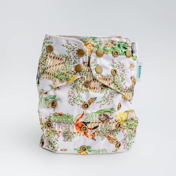Animals and Insects: Essentials Pocket Cloth Diaper with Athletic Wicking Jersey, Grows with your Baby