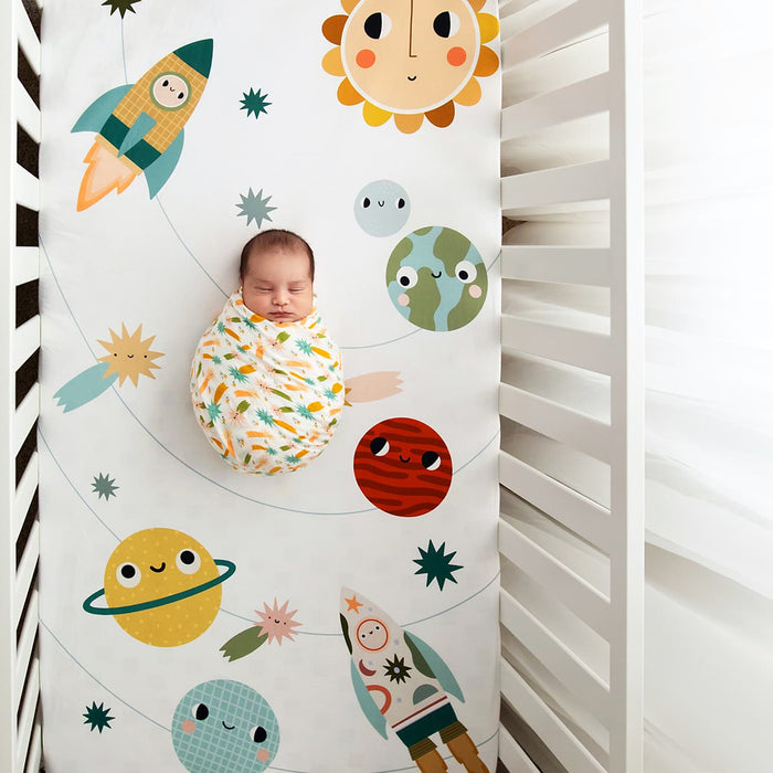 Space Explorer Standard Size Crib Sheet - Nature Baby Outfitter
