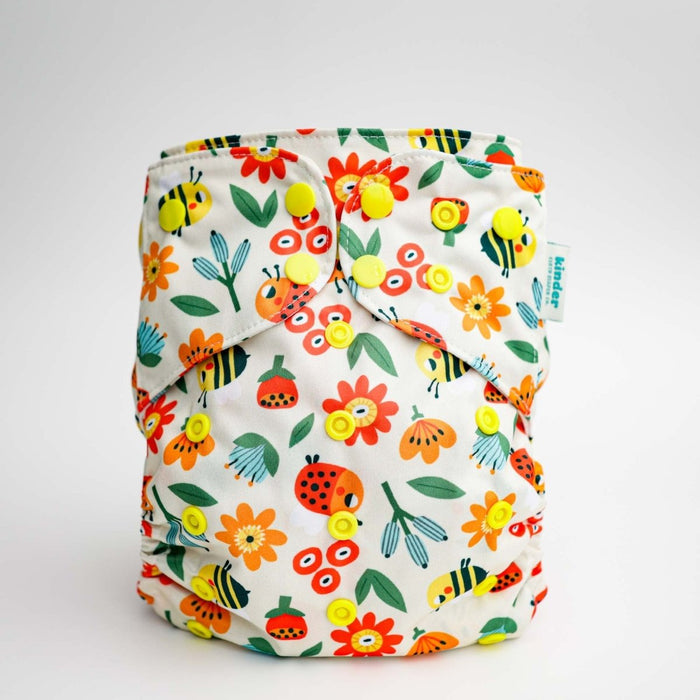 Nature: Essentials Pocket Cloth Diaper with Athletic Wicking Jersey, Grows with your Baby