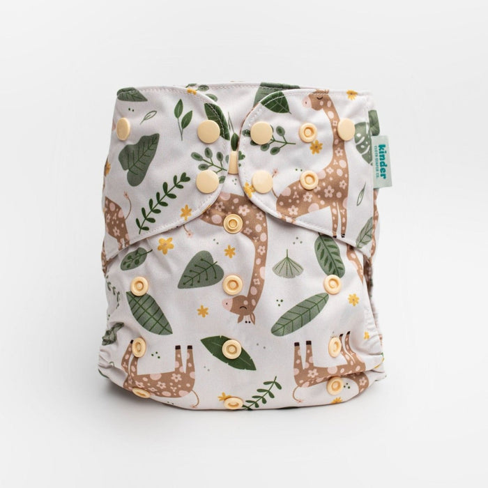 Animals and Insects: Essentials Pocket Cloth Diaper with Athletic Wicking Jersey, Grows with your Baby