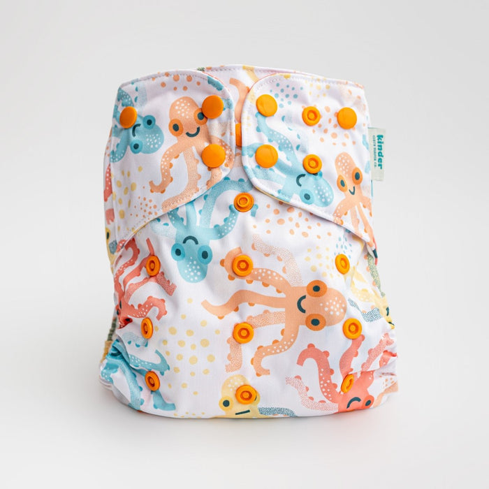 Animals and Insects: Essentials Pocket Cloth Diaper with Athletic Wicking Jersey, Grows with your Baby