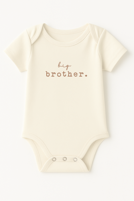 Big Brother Clay Organic Cotton Short Sleeve Baby Bodysuit