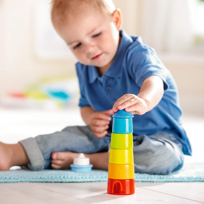 Lighthouse Wooden Rainbow Stacker - Nature Baby Outfitter