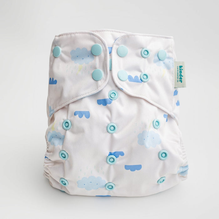 Space and Sky: Essentials Pocket Cloth Diaper with Athletic Wicking Jersey, Grows with your Baby