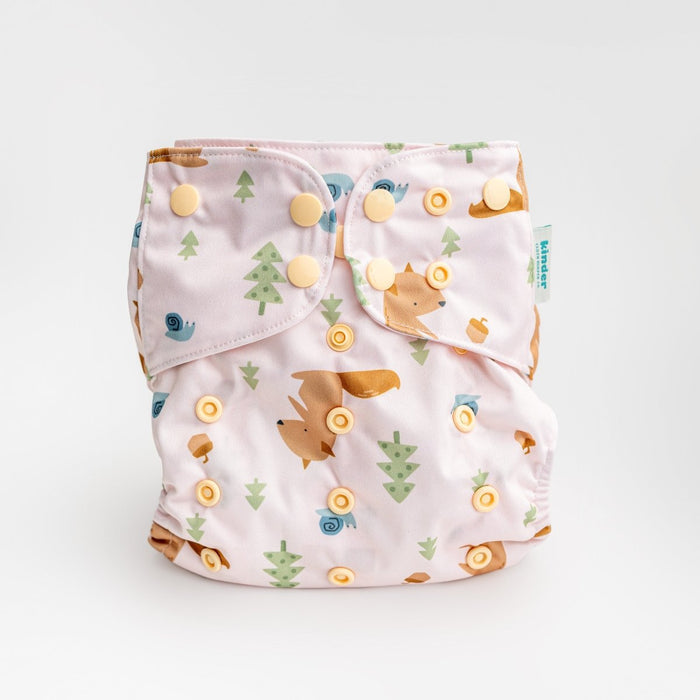 Animals and Insects: Essentials Pocket Cloth Diaper with Athletic Wicking Jersey, Grows with your Baby
