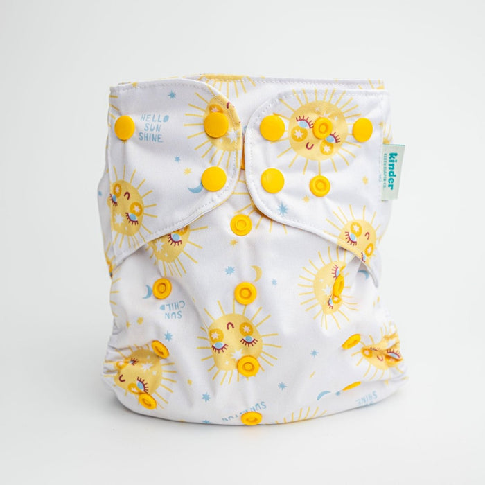 Space and Sky: Essentials Pocket Cloth Diaper with Athletic Wicking Jersey, Grows with your Baby