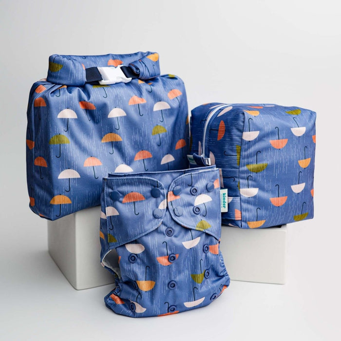 Space and Sky: Essentials Pocket Cloth Diaper with Athletic Wicking Jersey, Grows with your Baby