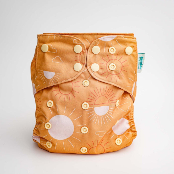 Space and Sky: Essentials Pocket Cloth Diaper with Athletic Wicking Jersey, Grows with your Baby