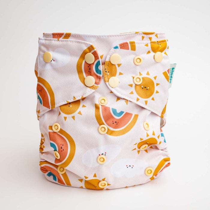 Space and Sky: Essentials Pocket Cloth Diaper with Athletic Wicking Jersey, Grows with your Baby