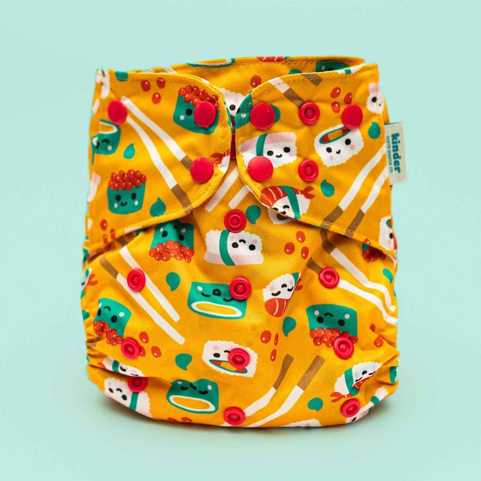 Food: Essentials Pocket Cloth Diaper with Athletic Wicking Jersey, Grows with your Baby