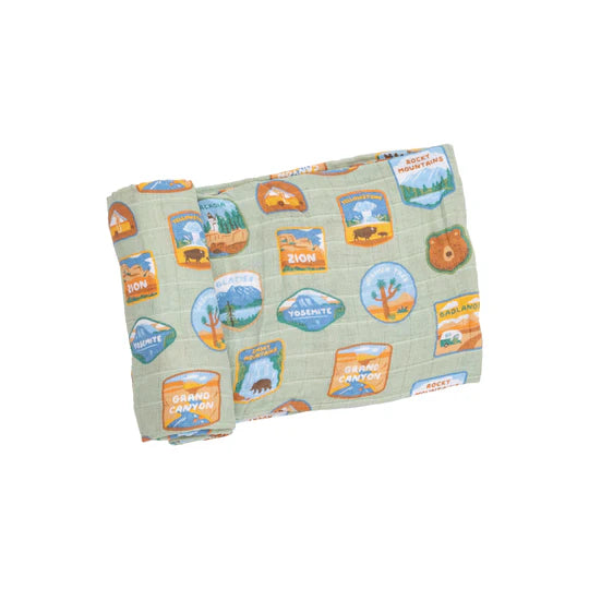 National Park Patches Bamboo Swaddle