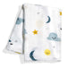 Crib sheet and Swaddle bundle - Moon's Birthday - Nature Baby Outfitter