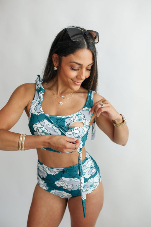 Tie Shoulder Breastfeeding Bikini Swimsuit Top - Nature Baby Outfitter