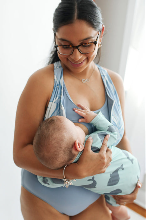 One Piece Zip Up Breastfeeding Swimsuit - Nature Baby Outfitter
