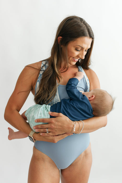 One Piece Zip Up Breastfeeding Swimsuit - Nature Baby Outfitter