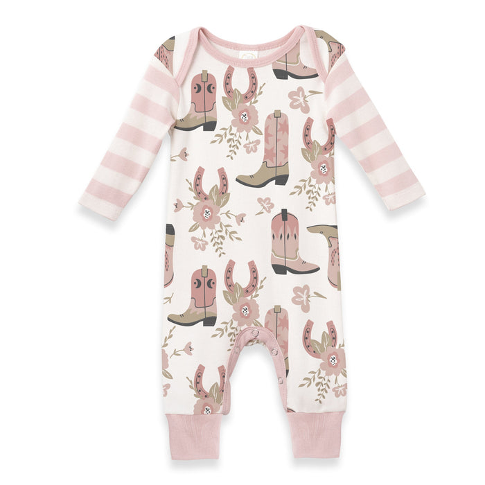 Cowgirl Boots Western Romper - Nature Baby Outfitter