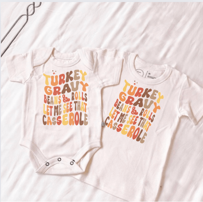 graphic bodysuit | turkey gravy casserole