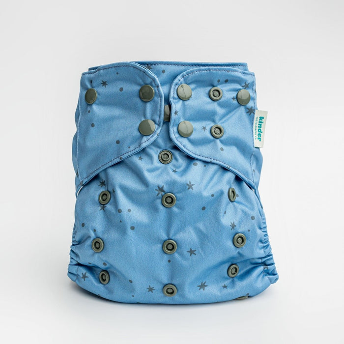 Space and Sky: Essentials Pocket Cloth Diaper with Athletic Wicking Jersey, Grows with your Baby