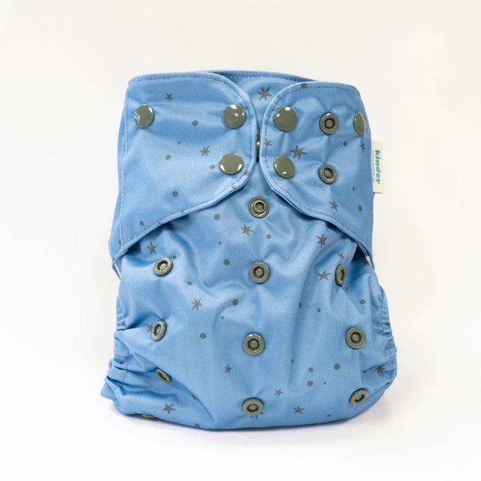 Space and Sky: Essentials Pocket Cloth Diaper with Athletic Wicking Jersey, Grows with your Baby