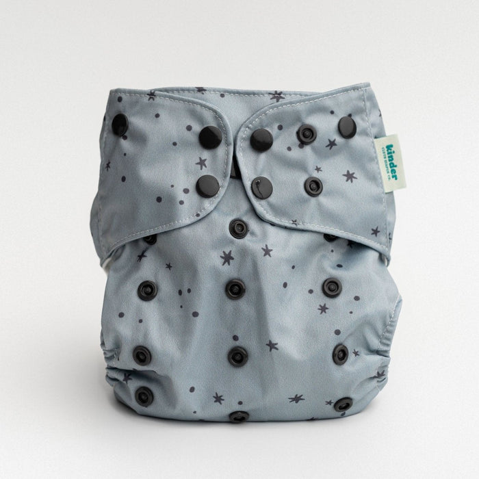 Space and Sky: Essentials Pocket Cloth Diaper with Athletic Wicking Jersey, Grows with your Baby