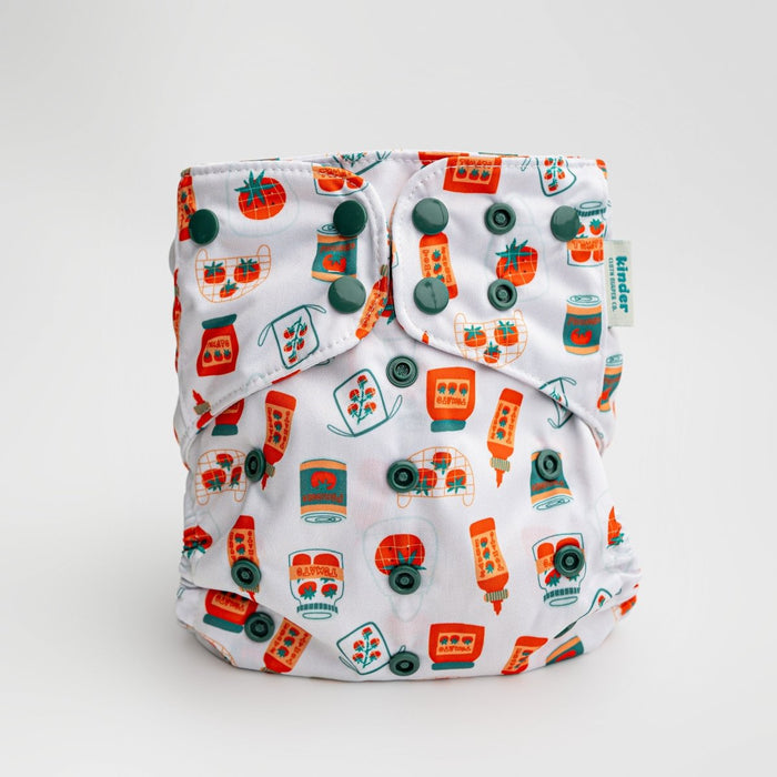 Food: Essentials Pocket Cloth Diaper with Athletic Wicking Jersey, Grows with your Baby