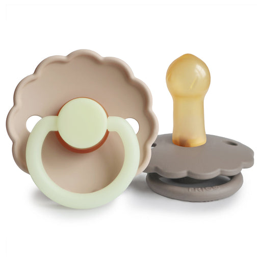 FRIGG Daisy Night Natural Rubber Pacifier 2-Pack - Nature Baby Outfitter