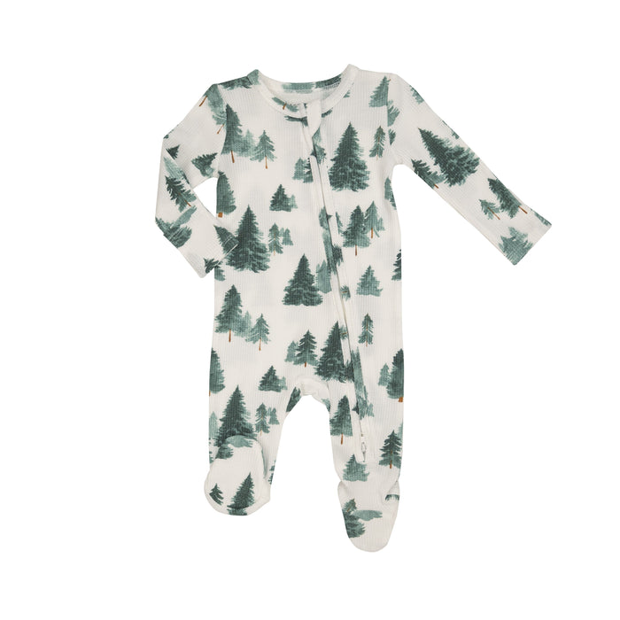 Forest 2-Way Zipper Footie Pajama