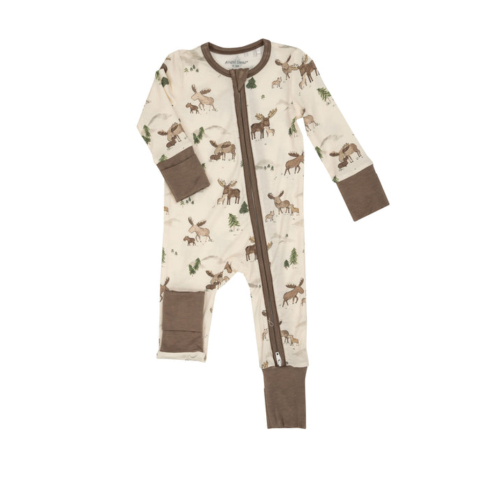 Moose 2-Way Zipper Convertible Pajamas