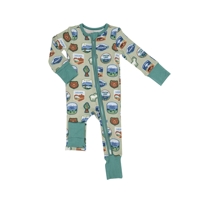 National Parks Patches West 2-Way Zipper Convertible Pajamas